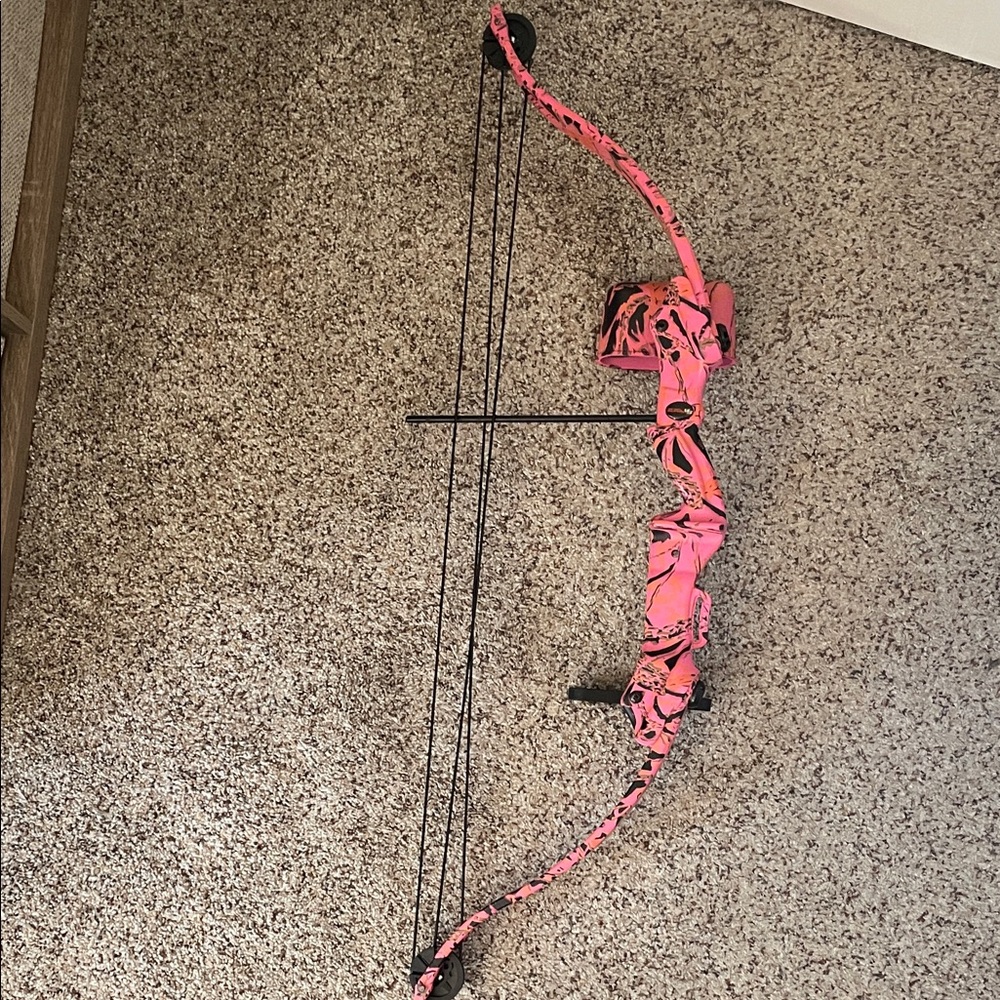 Kids Pink Camo Archery Bow